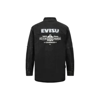 EVISU Shirts Men Denim Black