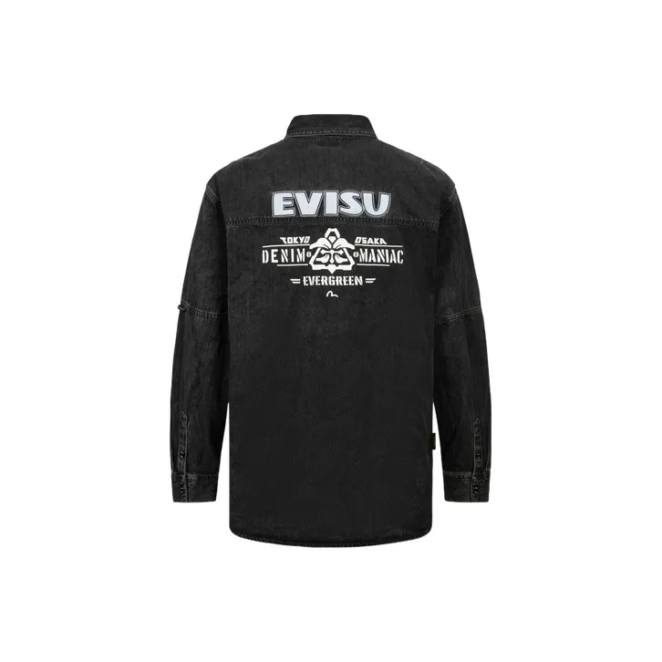 EVISU Shirts Men Denim Black-0