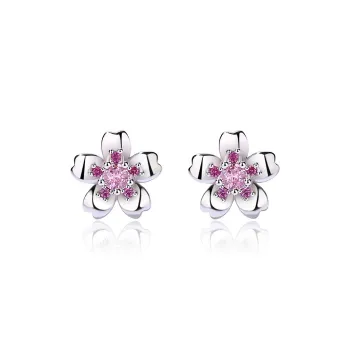 QUIET LOVE S999 Fine Silver Stud Earrings Women's