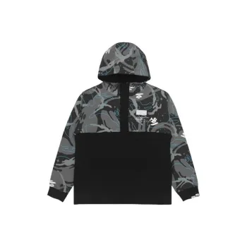 Aape Abstract-print Panelled Hoodie