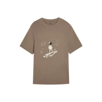 PUMA GRAPHICS Basic SS25 T Shirt Men's Taupe 93