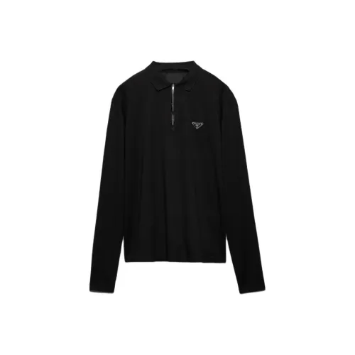 PRADA Polo Shirts Men Black