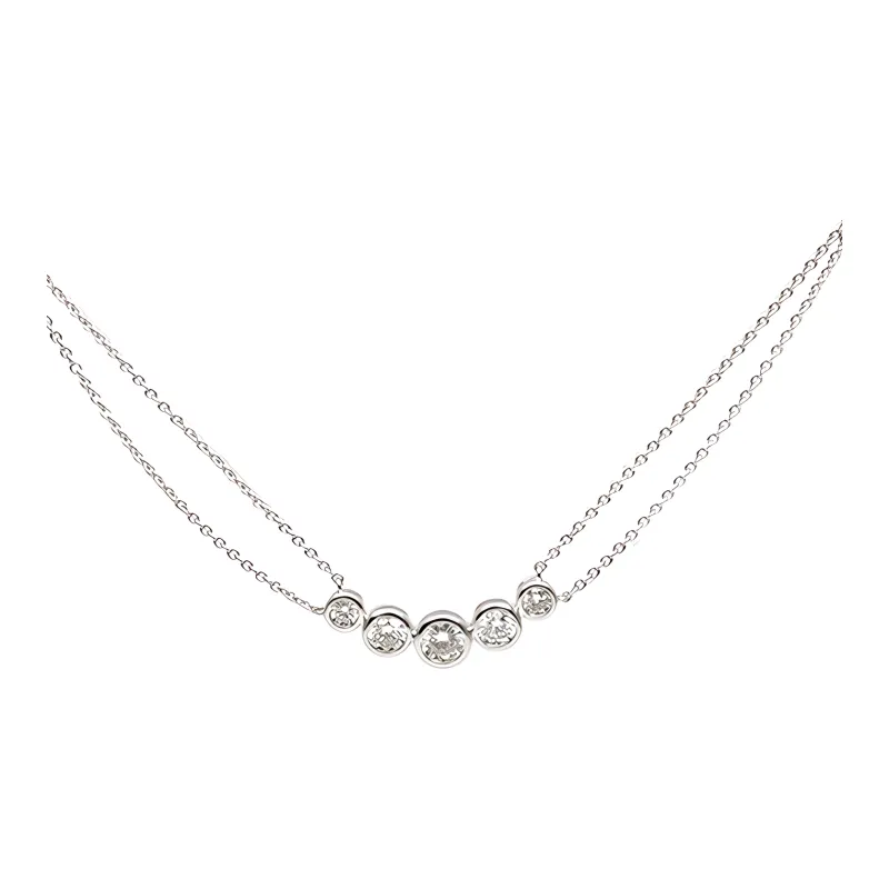 ICEWALD 18K Gold Diamonds Necklaces Unisex Silver-0
