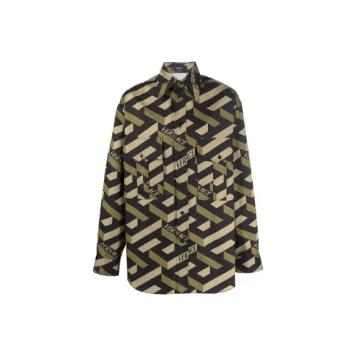 VERSACE Shirts Men Khaki