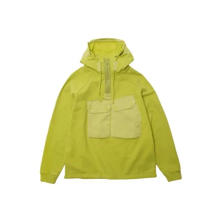 TEN C Half Zip Hoodie 'Absinthe Green' Sweatshirt Men's Bitter Plum Green-0