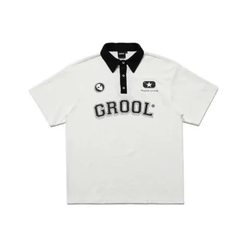 GROOL SS22 Polo Collar Fitted Straight Short-Sleeved Polo Shirt Unisex