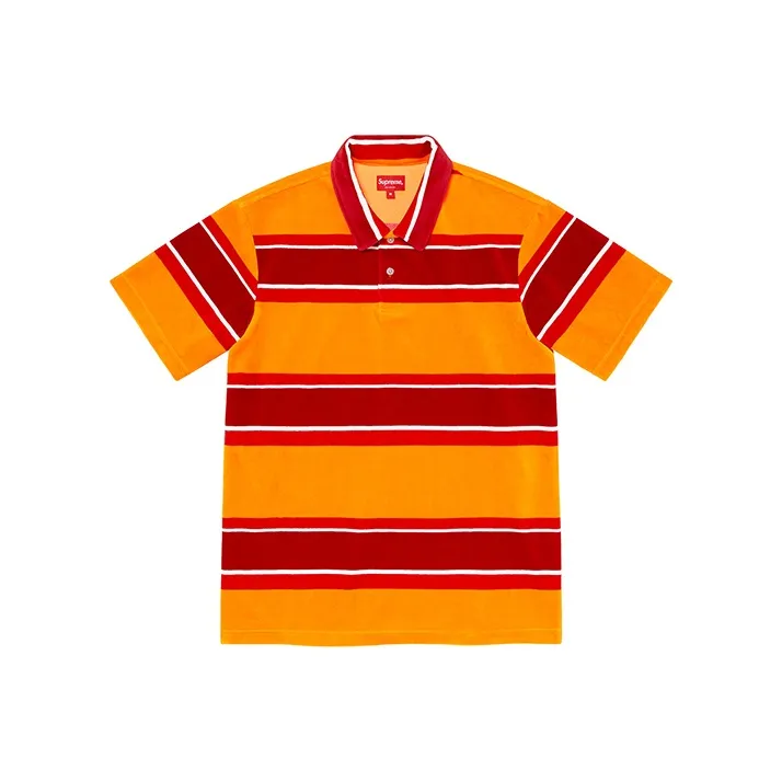 Supreme Stripe Velour Polo-2
