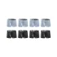 8 Pack (Black 4+Gray Blue 4)