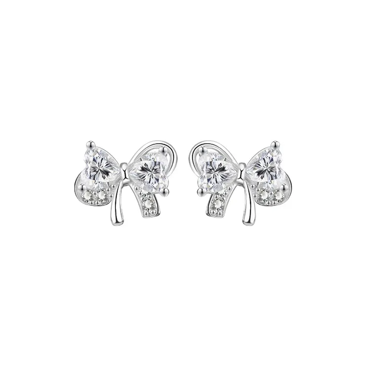 GLOIRE S999 Fine Silver Stud Earrings Women's-0