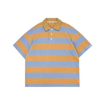 PROS BY CH Polo Shirts Unisex Blue Yellow