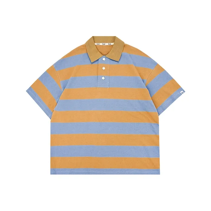 PROS BY CH Polo Shirts Unisex Blue Yellow-0