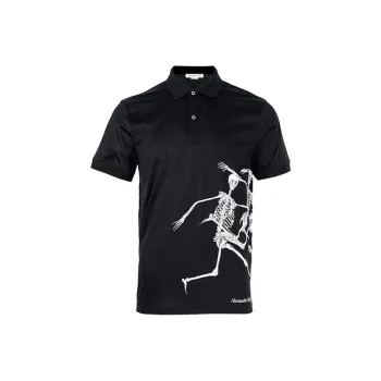 Alexander McQueen Polo Shirts Men Black