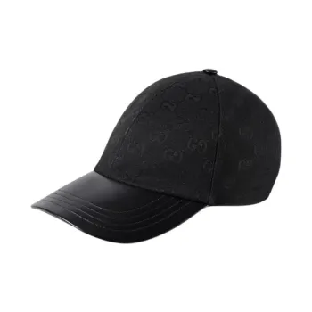 GUCCI Polyester, Cotton, Sheepskin, Viscose Baseball Caps Men's Black