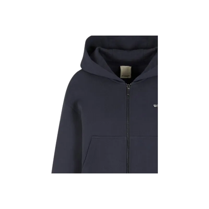 EMPORIO ARMANI Asv Hooded Zip up Sweatshirt From The Peace Capsule Collection-4