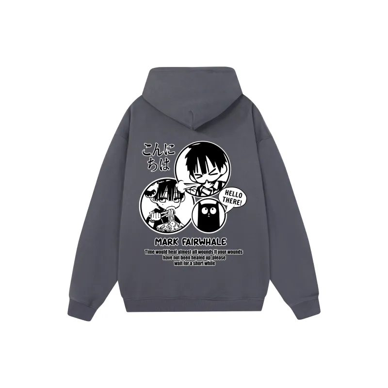 FAIRWHALE Pullover Drop Shoulder Hoodie Unisex-4