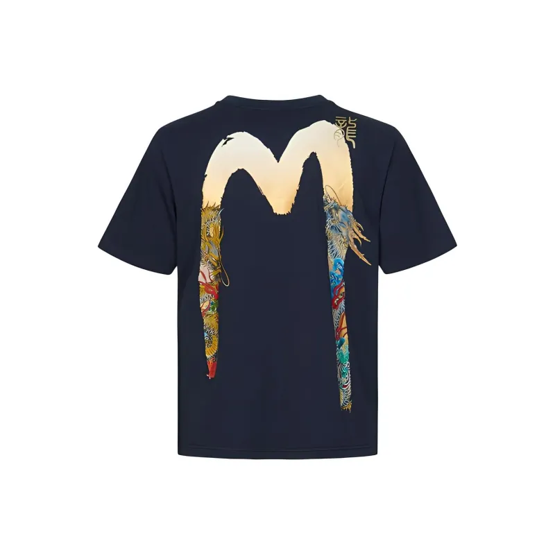 EVISU T-Shirts Men Dark Blue-0