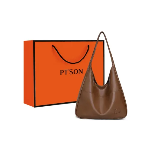 PT'SON Synthetic Leather Portable Underarm Shoulder Bag Regular Women's Brown