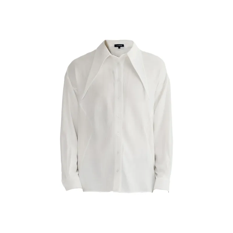 AMANDA BY Long Sleeved Shirts Unisex White-0