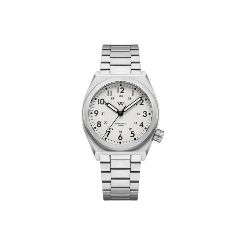 Welly Merck Automatic Mechanical Movement Stainless Steel Watchband Watch Men's Watches White Dial