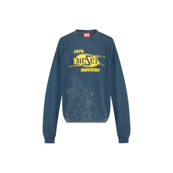 DIESEL S Boxt Q5 Logo Printed Crewneck Sweatshirt