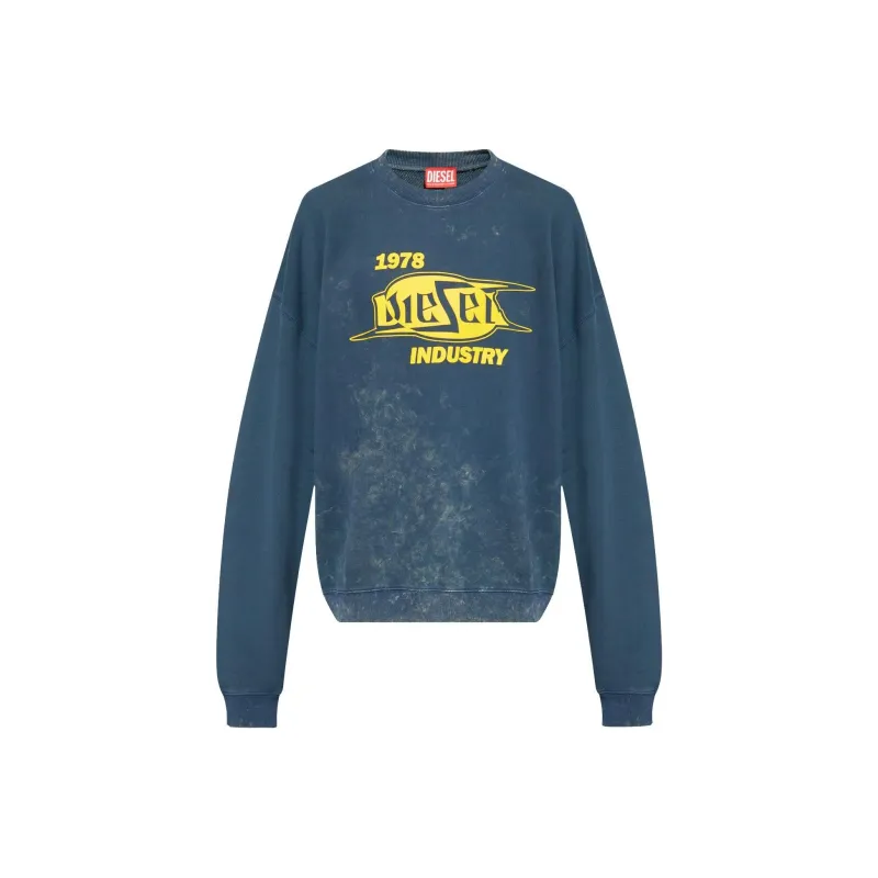 DIESEL S Boxt Q5 Logo Printed Crewneck Sweatshirt-0