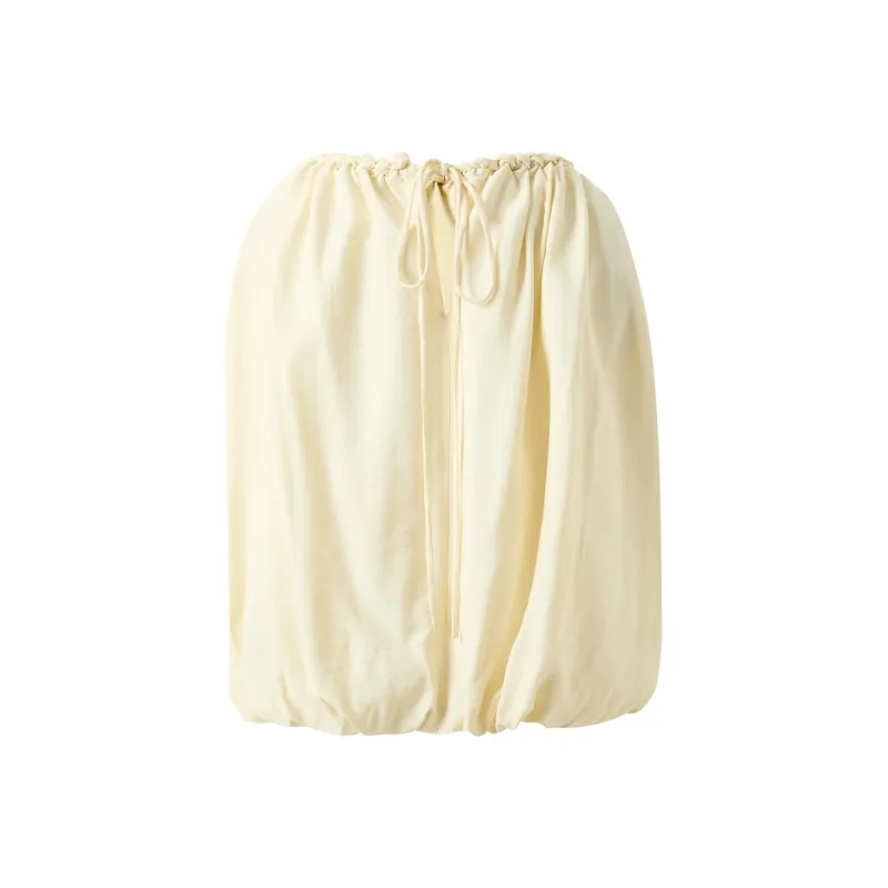 3COLOUR Chiffon Shirt Women's Yellow Cream-1
