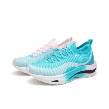 VOIT Cushioning Lightweight Rebound Low Top Marathon Running Shoes Unisex Pink Blue Mismatched