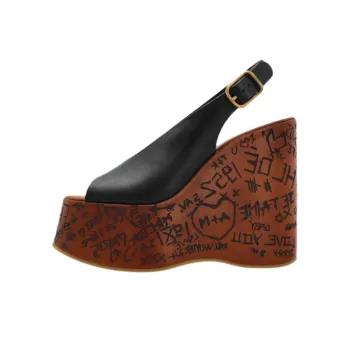 Chloe Maxime Wedge Heel High Heels 15cm Women's Black