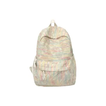 Single Warehouse Nylon Backpack Women's Yellow/Green/White Horizontal Stripes/Red Horizontal Stripes