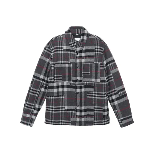 Burberry Shirts Men Gray