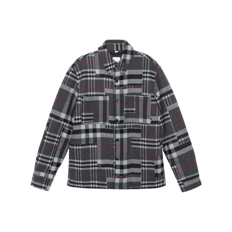 Burberry Shirts Men Gray-0