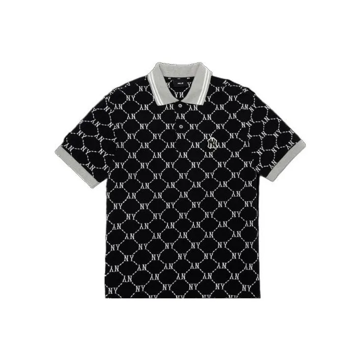 MLB Base Logo Polo Shirt Men's Black-0