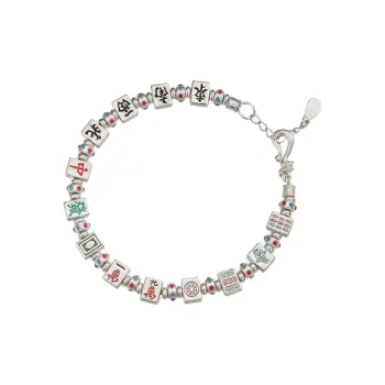 KLFOOK 999 Fine Silver Luxury Niche Refined Enamel Prosperity Fortune Bracelet Women's