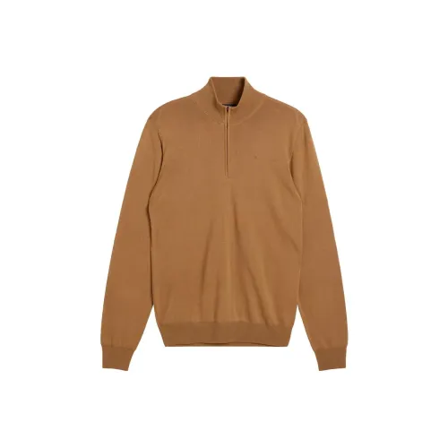 J.Lindeberg Kiyan Quarter Zip Sweater Sweatshirt Men's Brown