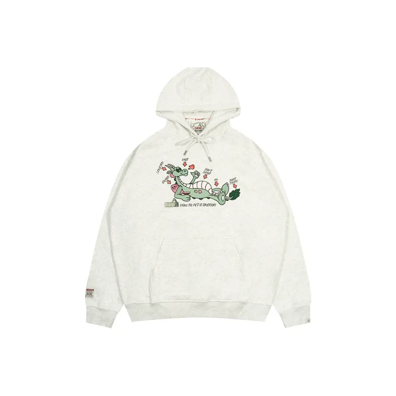 GRAF Sweatshirts Unisex Gray, White, Green Dragon Hoodie-0