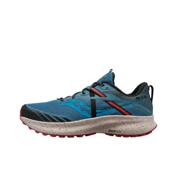 Saucony Ride 15 Anti Slip Wear Resistant Low Top Trail Running Shoes Men's Blue