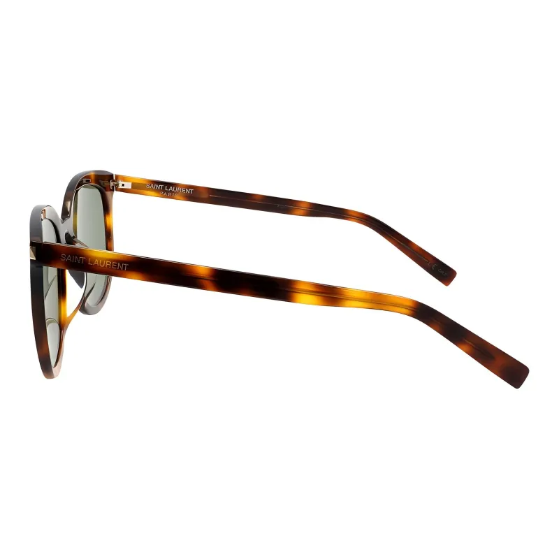 SAINT LAURENT Plastic Irregular Shape Sunglasses Women's Tortoiseshell-3