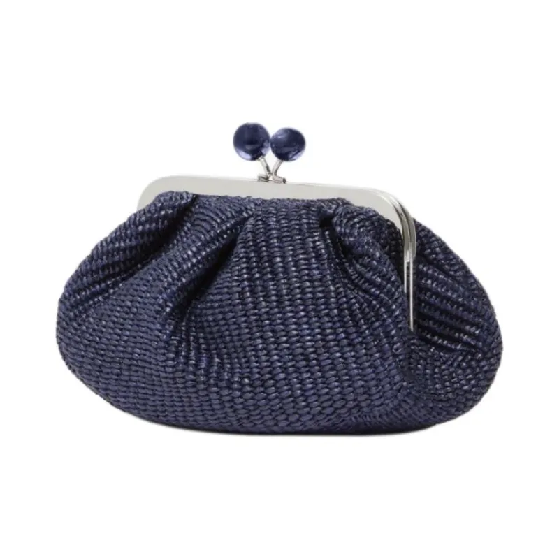 WEEKEND MaxMara Pasticcino Cotton Clutch Small Size Women's Dark Purple-1