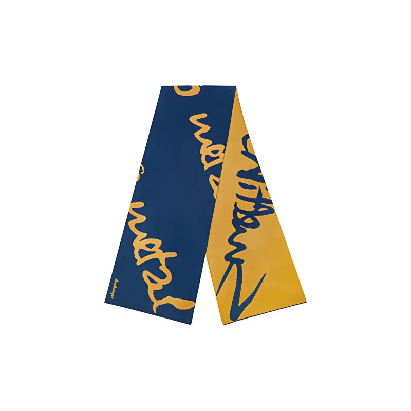 BABAMA Knit Scarves Unisex Blue/Yellow Color-0