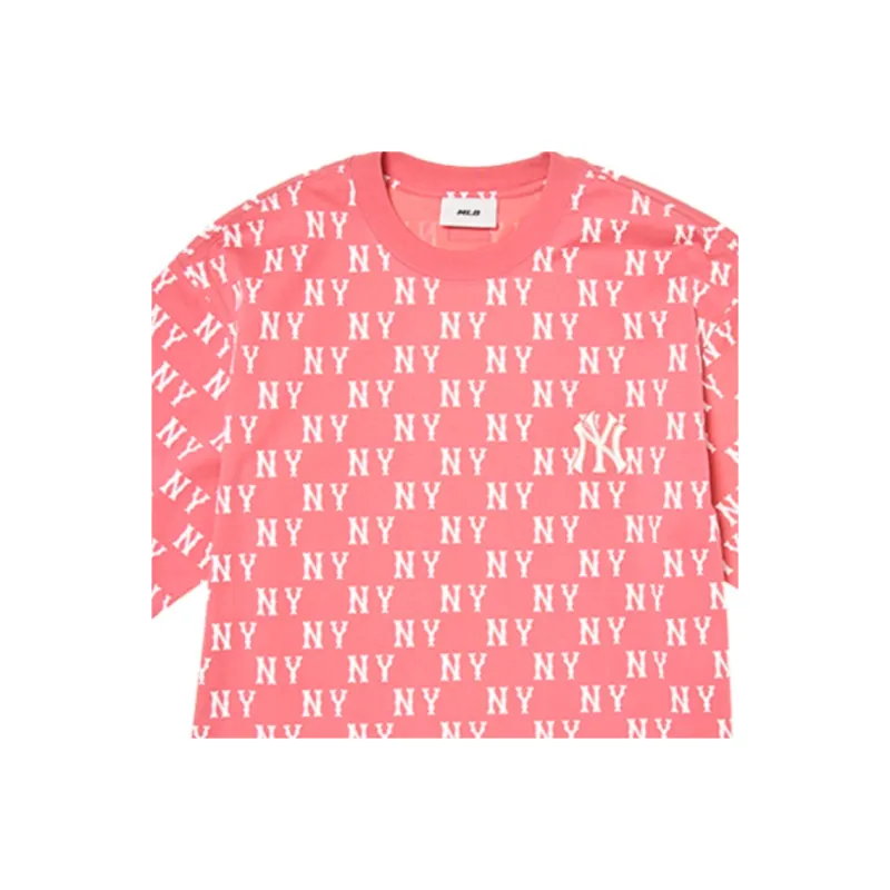 MLB Classic MonogramNew York Yankees T Shirt Unisex Pink-2