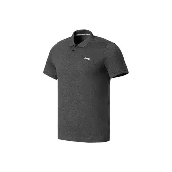LiNing Training Series Polo Shirt Men's Dark Heather Gray