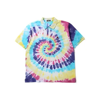 A BATHING APE Relaxed Tie Dye Polo