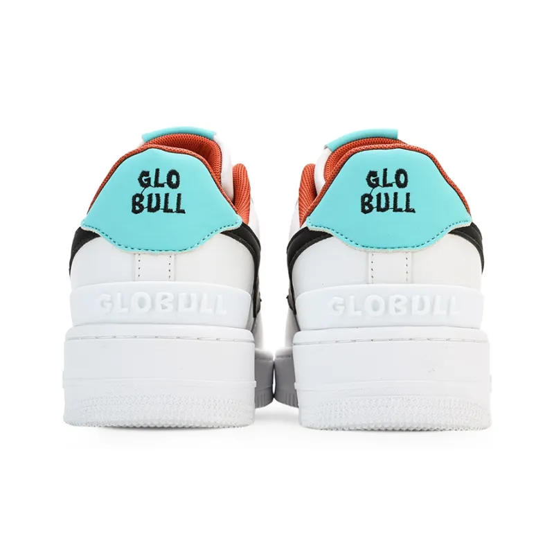 GLO BULL Abrasion Resistant Breathable Height Increasing Low Top Skateboard Shoes Unisex White Orange Moon-4