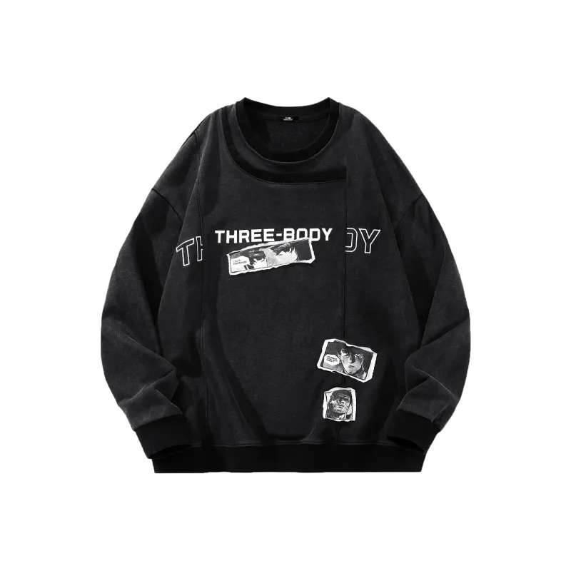 THREE BODY Sweatshirt Unisex Black-0