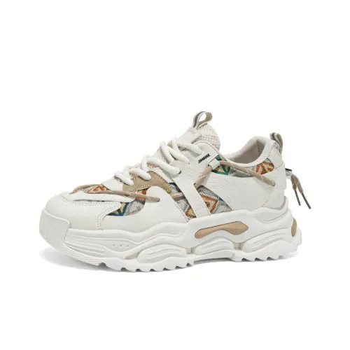 King Jinmai Cushioning, Slip Resistant, Abrasion Resistant, Breathable Low Top Chunky Sneakers Men's