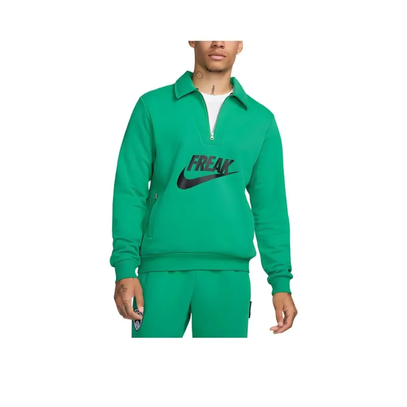 Nike Giannis Standard Issue 1/4-Zip Basketball Top Sweatshirt Men's Green-0