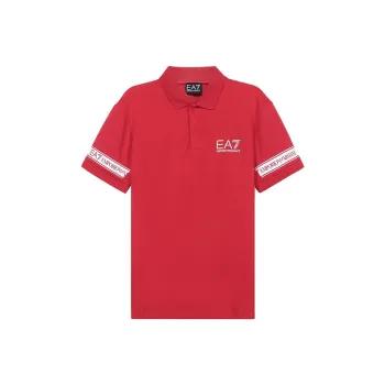 EMPORIO ARMANI EA7 Polo Shirts Men Racing Red