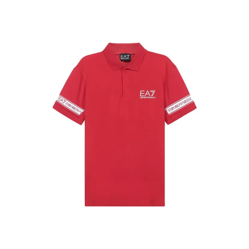EMPORIO ARMANI EA7 Polo Shirts Men Racing Red-0