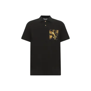 VERSACE JEANS COUTURE Polo Shirts Men Black