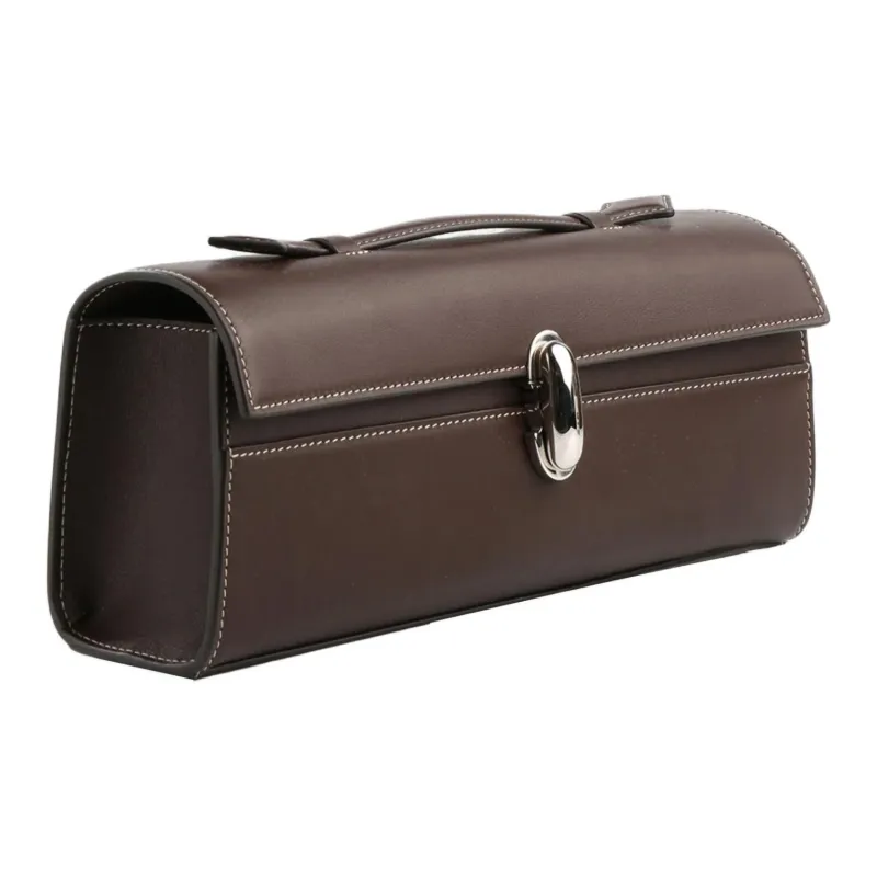 SAVETTE Cow Leather Handbag Regular Women's Dark Brown-1